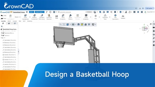 How to Design a Basketball Hoop with CrownCAD