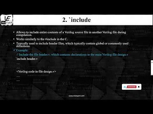 Verilog Compiler directives Video - Part 1