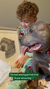 The most beautiful portrait of Boulder, we will cherish this forever 🥹😍 thank you so much My Pet Portrait ❤️ | Bluestaffyboulder