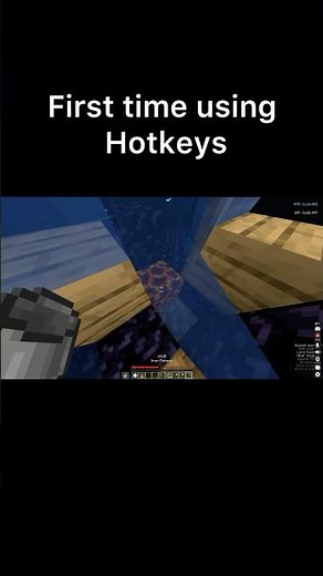 First time using hotkeys in Minecraft #minecraft #gaming