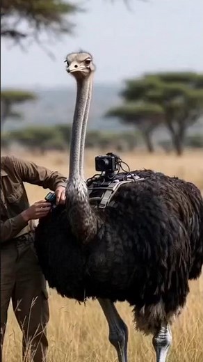 Ostrich POV: Running 70km/h Through the Savannah 🏃‍♂️#shorts #explore