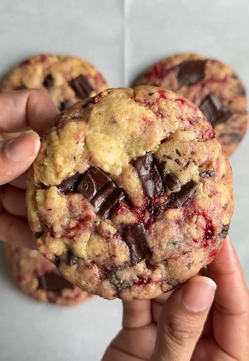 Gooey Strawberry Compote Chocolate Cookies Recipe