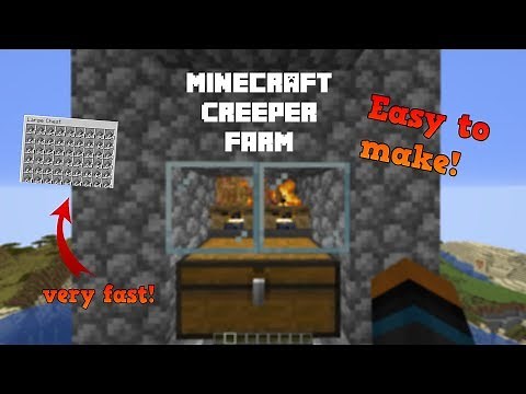 easy CREEPER GUNPOWDER farm tutorial minecraft 1.16+