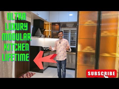 Ultra Luxury modular kitchen Lifetime warranty interior #kitchendesign #kitchen