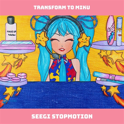 17K views · 422 reactions | Transform to miku © Copyright by HFL Media ☞ Do not Reup Get in touch with us: info@hflmedia.net #Seegi #cartoon #HFL #stopmotion | Stop Motion Paper ASMR | Facebook