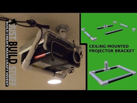 DIY Ceiling Mounted Projector Bracket Made from PVC Pipe