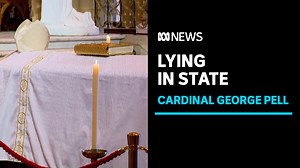 Cardinal George Pell has made his final return to St Mary's Cathedral, after the clergy died in Rome last month. As he lies in state, hundreds have come to pay their respects while others have chosen to commemorate those damaged by the Catholic Church. | ABC News