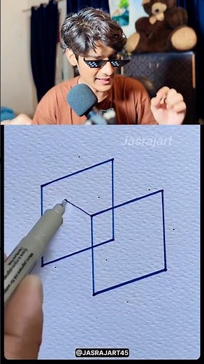 How to draw 3D square!