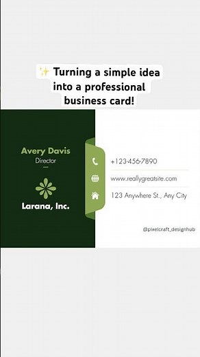 Modern Business Card Design in Canva ✨ | Minimal & Professional Business Card #viral #shorts #canva