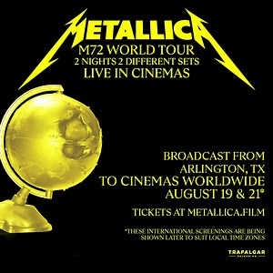 4.7K views · 22 reactions | Live from the AT&T Stadium in Arlington TX, Metallica’s M72 World Tour bursts onto the big screen in cinemas worldwide on August 19 and 21. For the full experience, get your tickets for both nights at www.metallica.film #M72LiveInCinemas | Metallica | Facebook