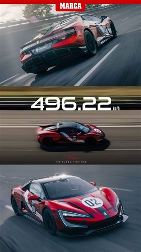 El coche más rápido del mundo no es ni de combustión, ni europeo. Es un deportivo chino, el YangWang U9 Xtreme, un biplaza eléctrico de la marca deportiva del gigante asiático @BYD_global. Con sus más de 3.000 CV ha rodado a 496,22 km/h, superando así el anterior récord del Bugatti Chiron SuperSport logrado en 2019. ¿Hasta dónde van a llegar los coches chinos? #BYD #YangWang #U9X #topspeedworldrecord | MARCA