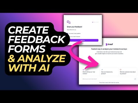 Build Customer Feedback Forms in Minutes + Get AI Insights Instantly (Step-by-Step)
