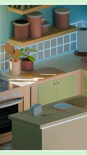 Isometric Inspired 3D Blender Environment showcase #blender3d #blendermodeling