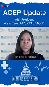 ACEP President opens up to ACEP members about her recent talk with Rep. Greg Murphy about his Educate Act & shares ACEP's policies that run counter to it. She recaps future plans for his scheduled involvement in ACEP's LAC. Watch the full video via the link in our bio 🔗 | American College of Emergency Physicians - ACEP