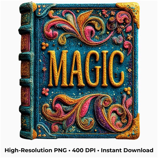 Bookish Magic PNG for Printable and Digital Files | Use for Junk Journal, Scrapbook, Stickers, Sublimation | Clipart Book Lover Design - Etsy