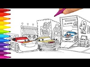 Draw Lightning McQueen, Cal Weather, & Tex Dinoco in CARS 3 Drawing and Coloring Pages | Tim Tim TV