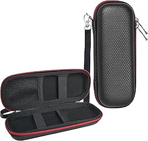 Wolfteeth Portable Pen Battery Case Storage Smell Proof Container Hard Shell EVA Cord Organizer Electronics Organizer Travel Case Pouch (Empty Only) Black