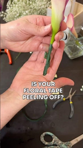 The secret to perfect floral tape? 🌸✨ #floraltape #boutonniere #florist #flowers