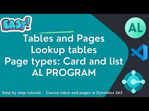 Microsoft Dynamics 365 Business Central Tutorial | AL Programming | Pages, tables and lookup tables