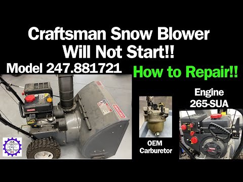 Craftsman Snow Blower Will Not Start. How to Diagnose and Repair. Sitting for Years!!