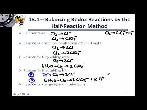 18.4 Balancing Redox Reactions - Disproportionation