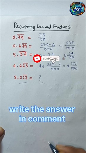 Recurring Decimal to Fraction in Seconds 😱|Math Trick You Must Know!#shorts#maths #trending#explore