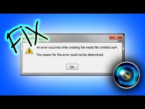 How to fix Sony Vegas Pro not being able to open MP4 files.