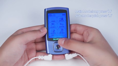 NURSAL TENS EMS Unit Muscle Stimulator for Pain Relief Therapy, Electric 24 Modes Dual Channel TENS Machine Pulse Massager with 12 Pcs Electrode Pads/Continuous Stable Mode/Memory Function