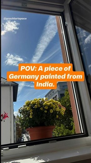 POV: Painting My Brother's German Window View (Watercolor Short)#shorts