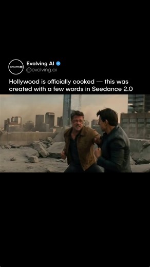 Evolving AI | This was 100% AI-generated with China's Seedance 2.0 video model. Yes, 100% AI-generated from just a few words. The model matched the... | Instagram