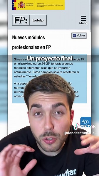 Las nuevas asignaturas de FP que llegan a Grado Medio y Superior 👀 Si vas a estudiar una FP el próximo curso, ojo a estos módulos nuevos porque cambian cómo se aprende en Formación Profesional: Inglés Profesional, Itinerario Personal para la Empleabilidad, Digitalización, Sostenibilidad y Proyecto Intermodular. Más enfoque práctico, empleabilidad, transformación digital, competencias profesionales y conexión real con el mercado laboral. Guía rápida para entender los nuevos módulos de FP y cómo 