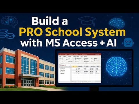 Build a Pro School Management System with MS Access + Ai | Part-3/10
