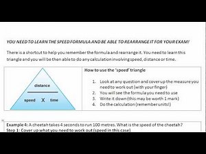 Compound measures - part 2 - rearranging the speed formula