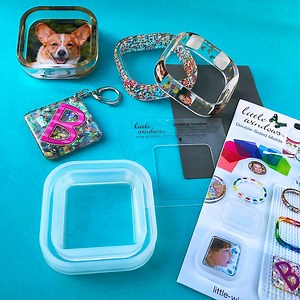 2-Sided Silicone Resin Mold   accessories - Square   Bangle Bracelet