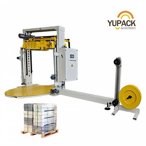 [Hot Item] Pallet Packing Machine Automated Strapper-Wrapper Combo System for Logistics Warehouse
