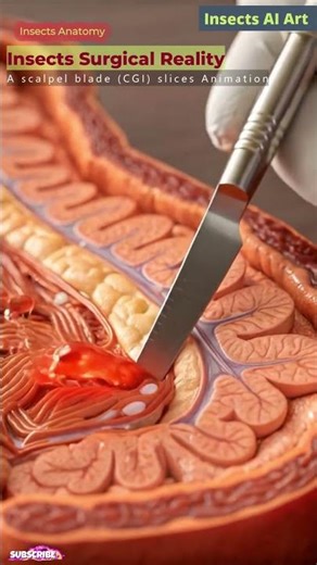 Giant Weta Digestive System Animation | Insects Anatomy | Insects AI Art | 21