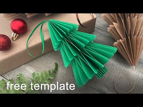 DIY Paper Honeycomb Christmas Tree Ornament