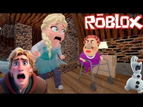 Frozen Elsa ESCAPE EVIL GRANDMA in Roblox🍪
