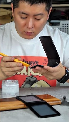 Three-page driver's license leather cover making - handmade leather custom driver's license cover