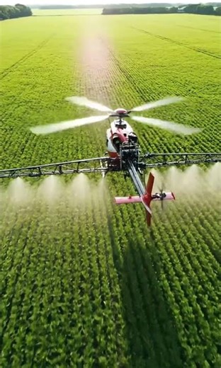 "This flying sprayer can spray an entire field in just a few minutes!"