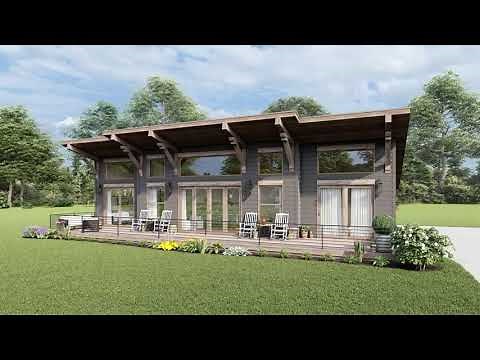 MODERN HOUSE PLAN 1462-00040 WITH INTERIOR