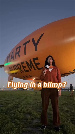 404 [by L.A. Times] | Have you seen the bright orange “Marty Supreme” blimp? @bexcastillo joined the pilot for a ride above Long Beach. | Instagram