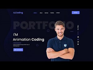Responsive Personal Portfolio Website With HTML CSS And JS | Portfolio Website Design Tailwind CSS