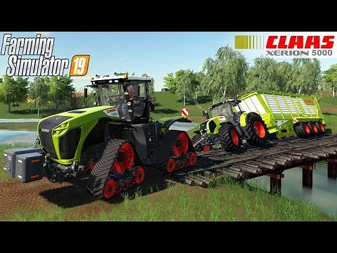 Farming Simulator 19 - CLAAS XERION 4000-5000 TERA TRAC Pulls out a Tractor