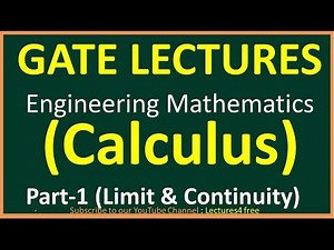 Calculus: Limit and Continuity Video Lecture | Question Bank for GATE Computer Science Engineering - Computer Science Engineering (CSE)