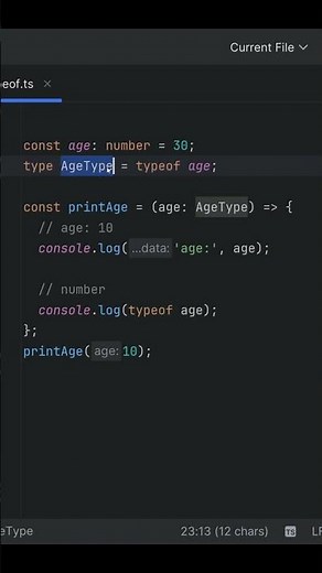 Как typeof работает в TypeScript #typescript #typeof #programming #coding #javascript