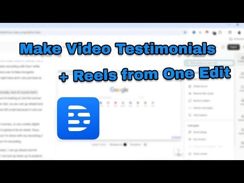 Descript Tutorial: Make Video Testimonials + Reels from One Edit