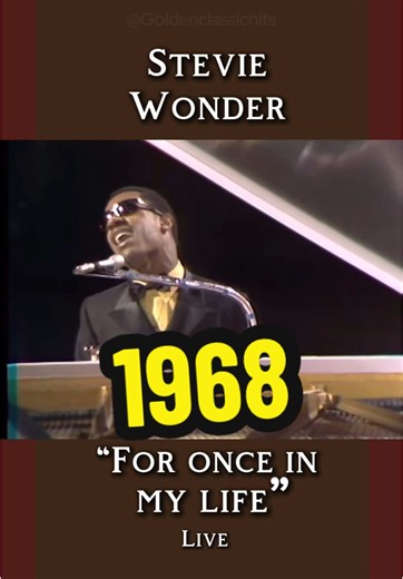 Stevie Wonder's 'For Once in My Life' Live Performance
