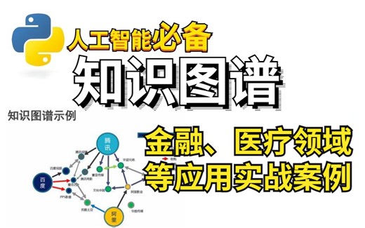 【人工智能知识图谱入门应用实战】带你上手掌握金融、医疗领域等应用实战案例！