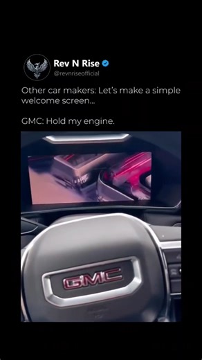 This GMC Startup Screen Is Wild #GMC #ViralShorts